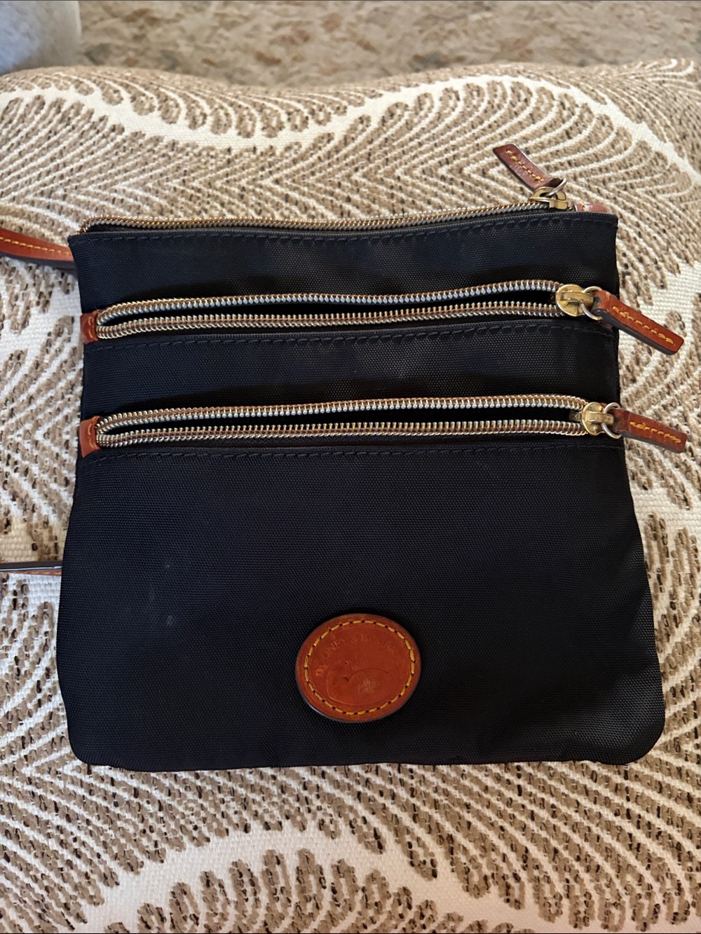 Dooney & Bourke Nylon North South triple zip